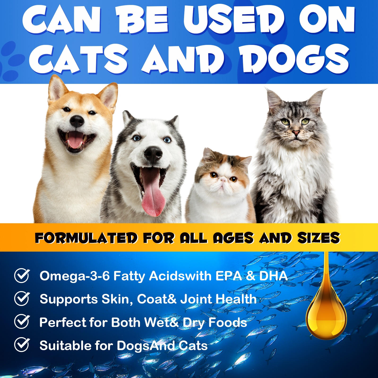 Oimmal Omega-3 Fish Oil Soft Gels for Pets