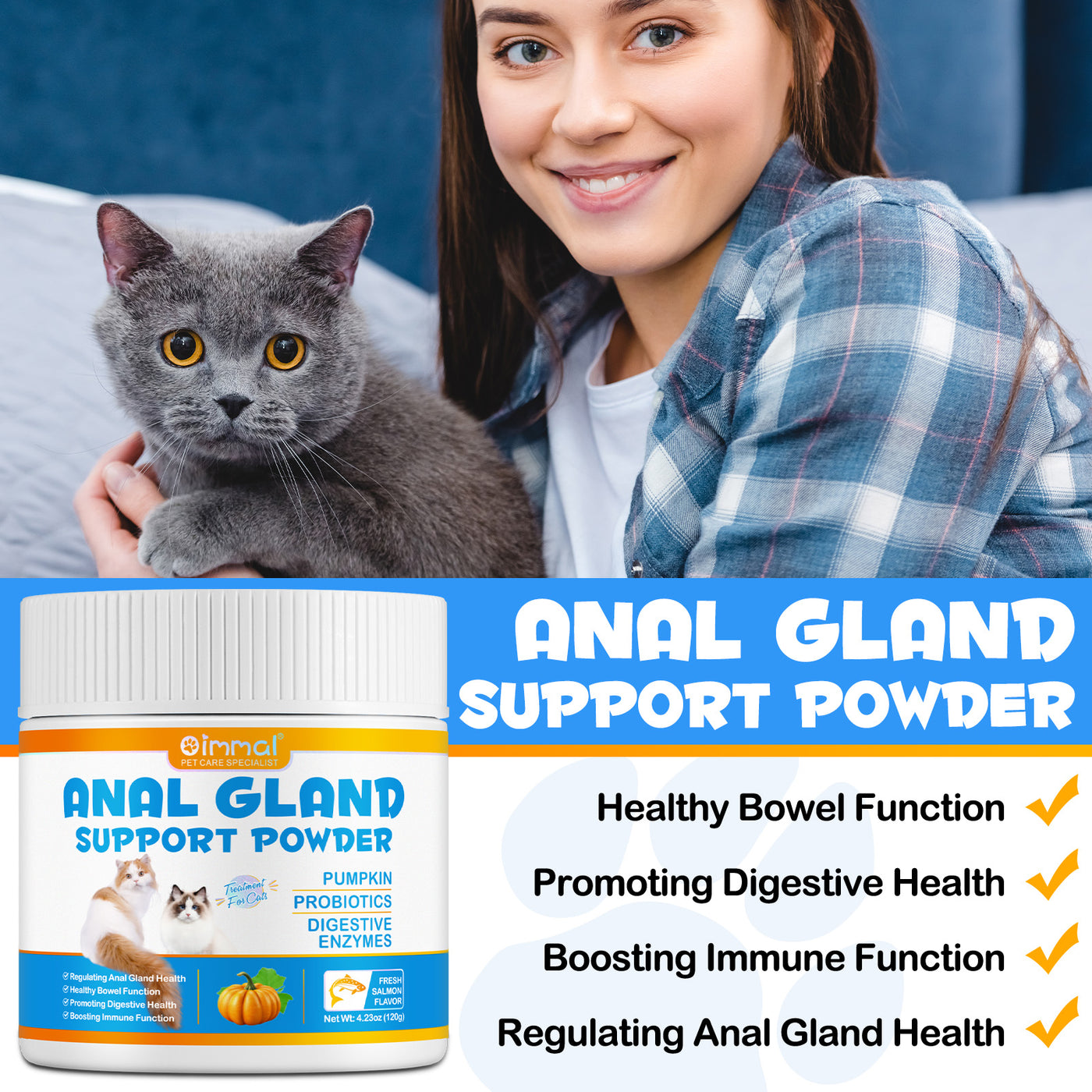 Oimmal Cats Anal Gland Support Powder 120g