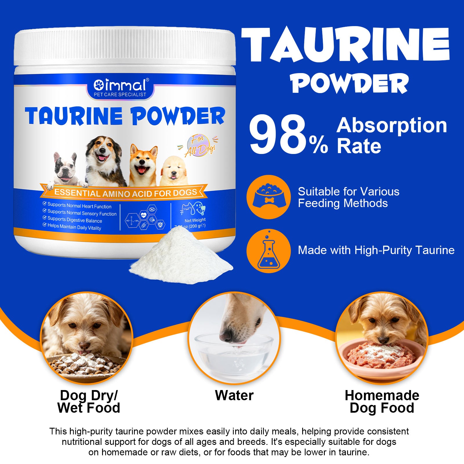 Oimmal Dog Taurine Powder - 1Pack