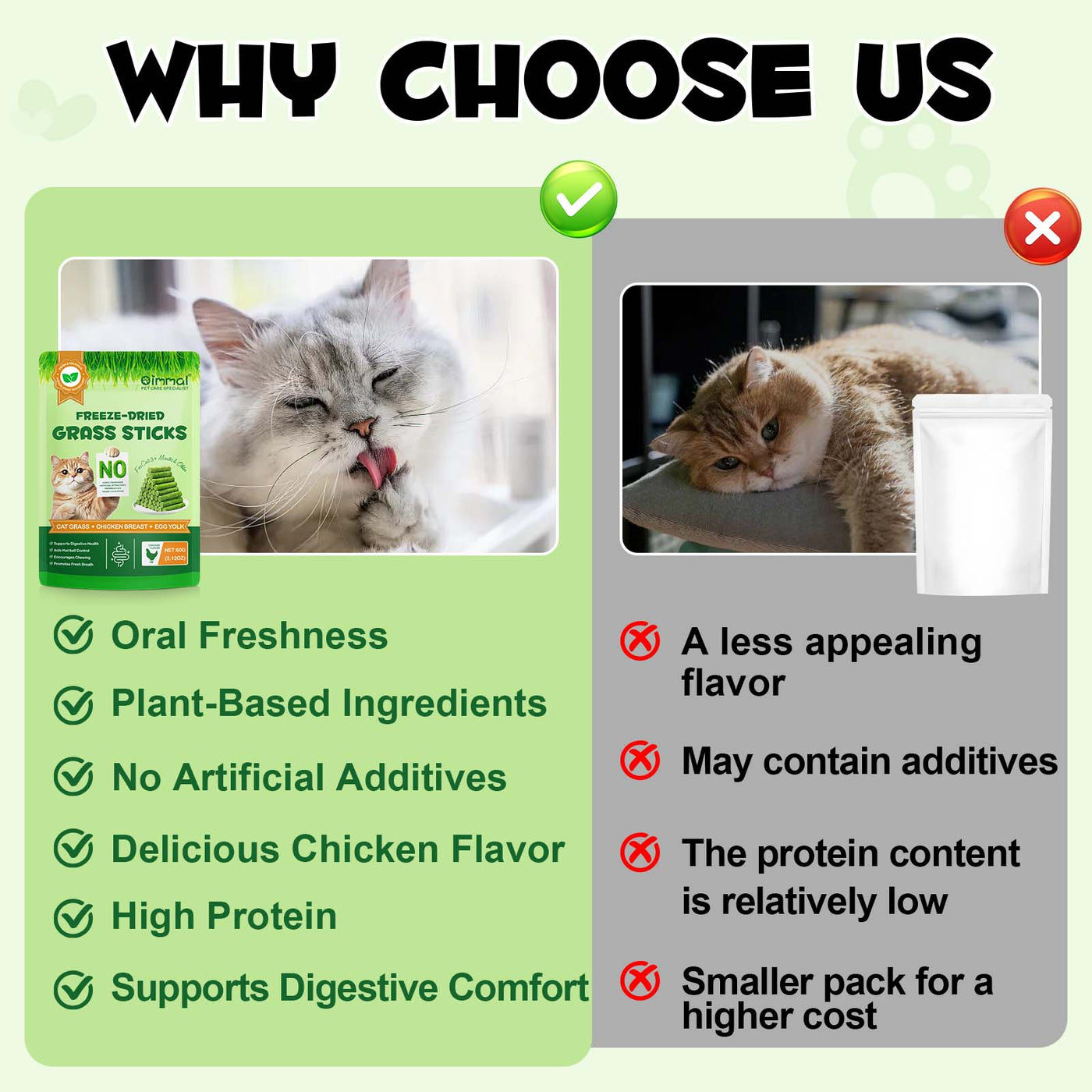 Oimmal Cat Grass Stick 60g - 1Pack