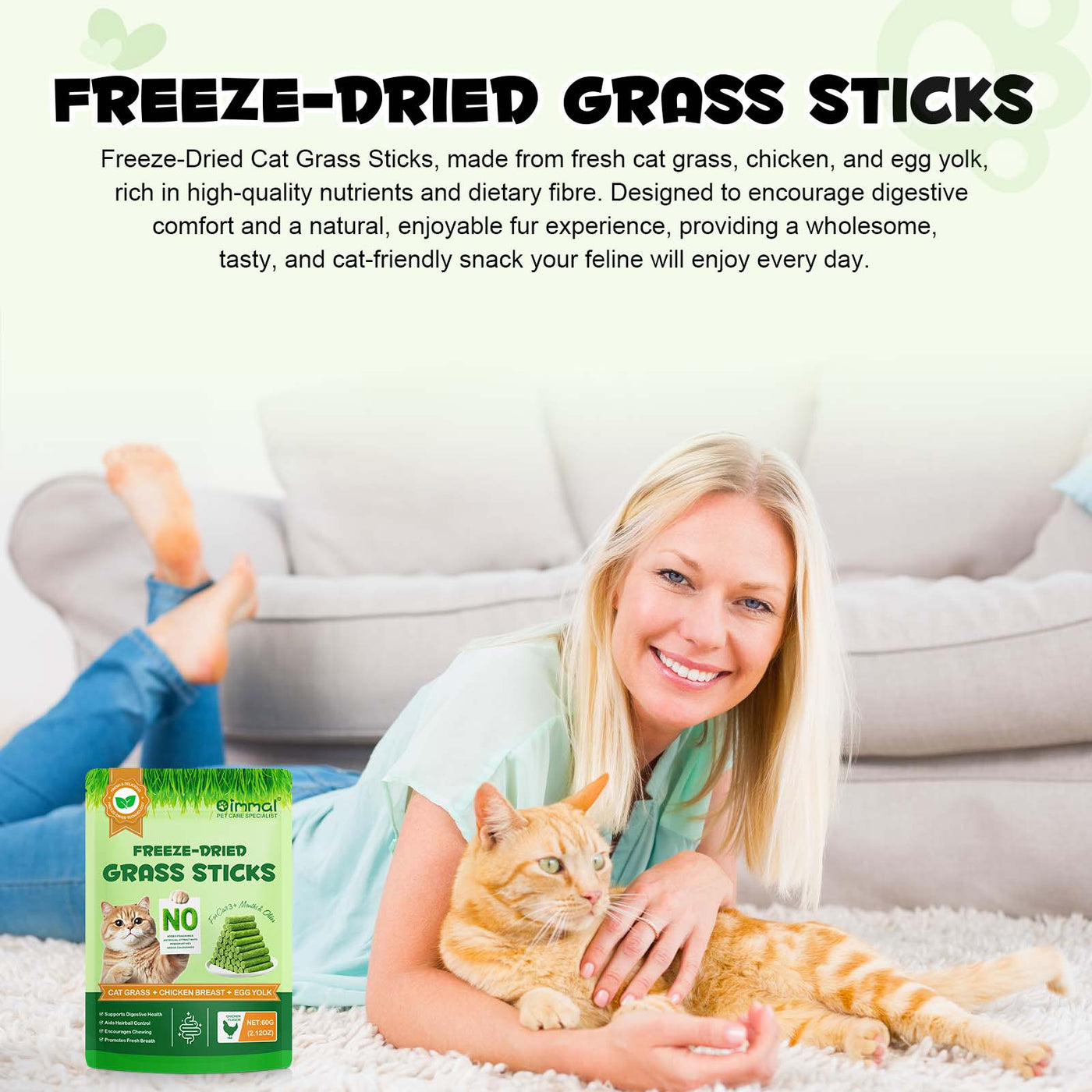 Oimmal Cat Grass Stick 60g - 1Pack