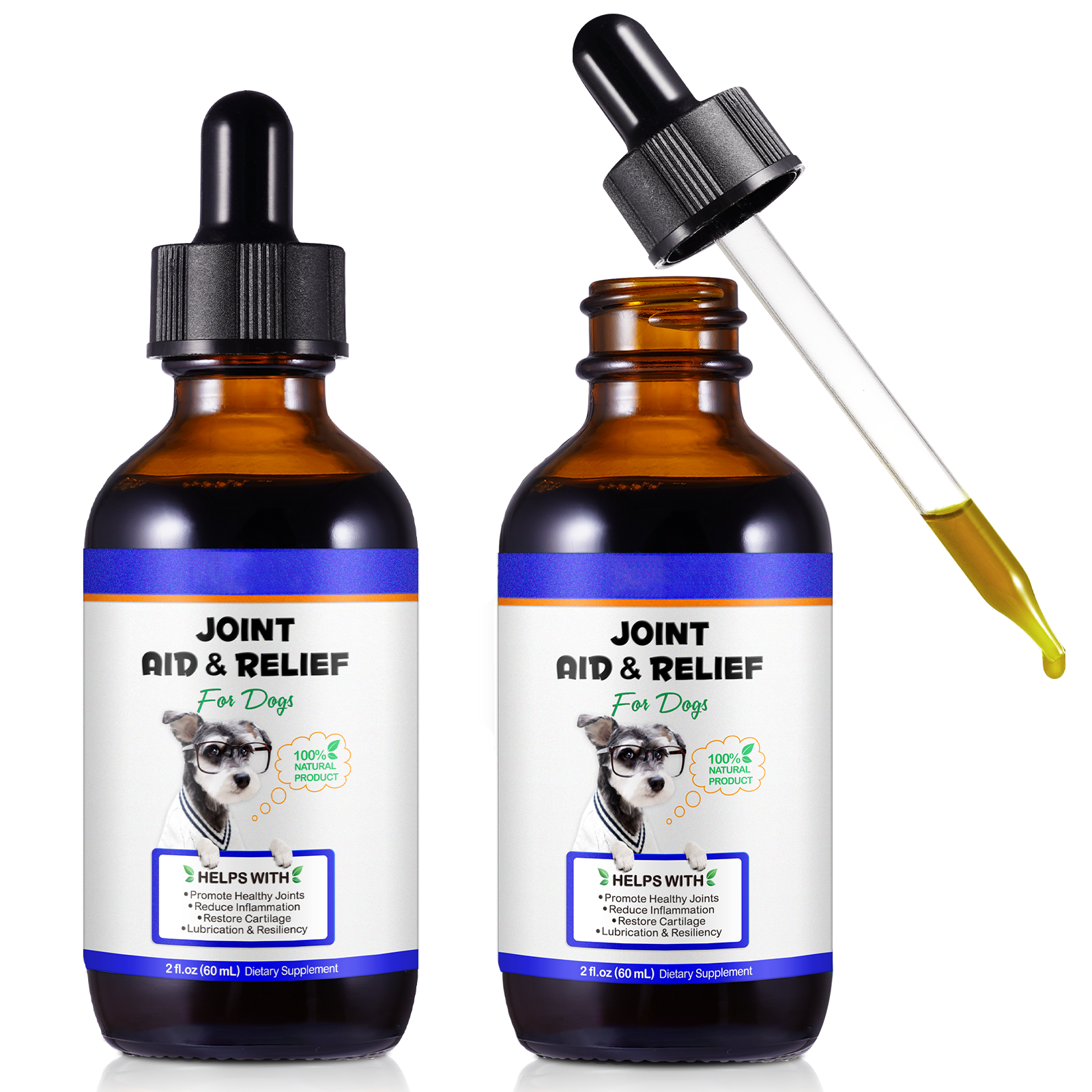 Oimmal Joint Aid & Relief Drops for Dogs - LOT of 2