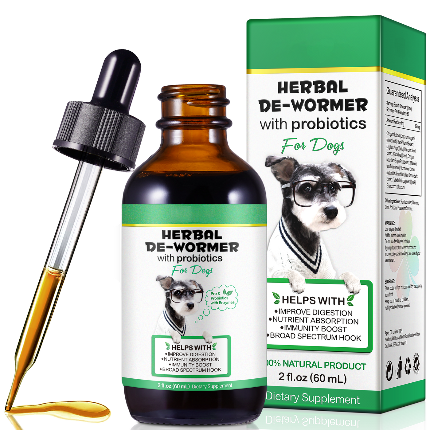 Oimmal Herbal De-Wormer Drops for Dogs