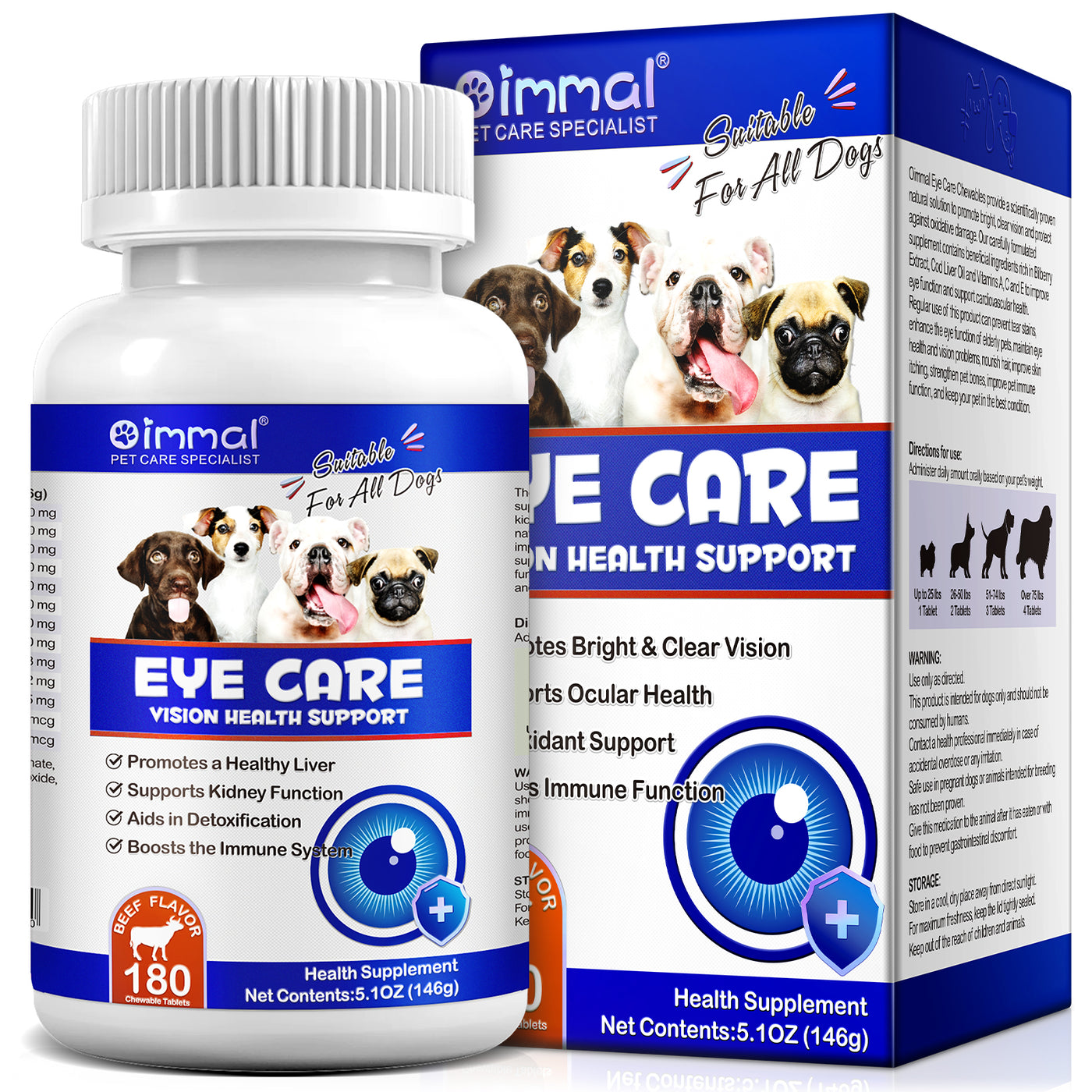 Oimmal Eye Care Supplement for Dogs