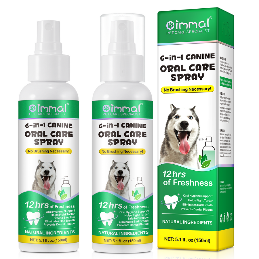 Oimmal 6-in-1 Canine Oral Care Spray 150ml -2Pack