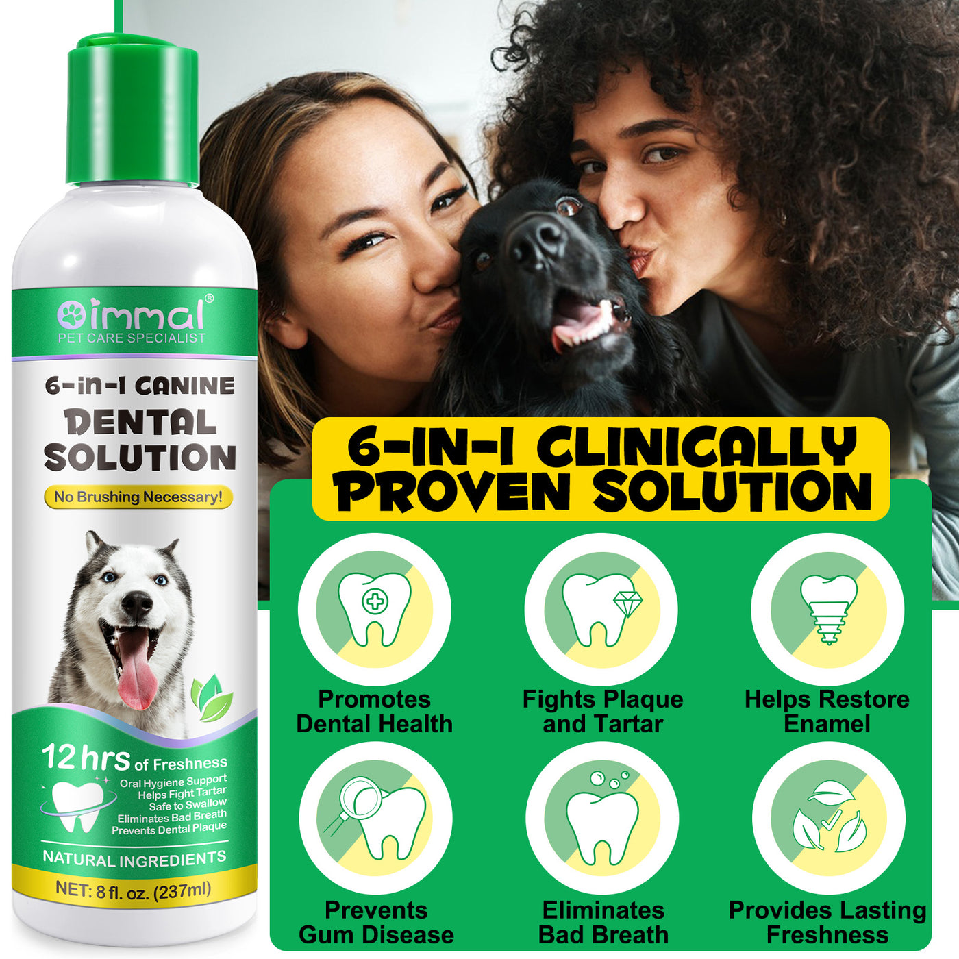 Oimmal 6-in-1 Canine Dental Solution