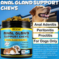 Oimmal 150pcs Dog Anal Cland Support Chews - 2Pack