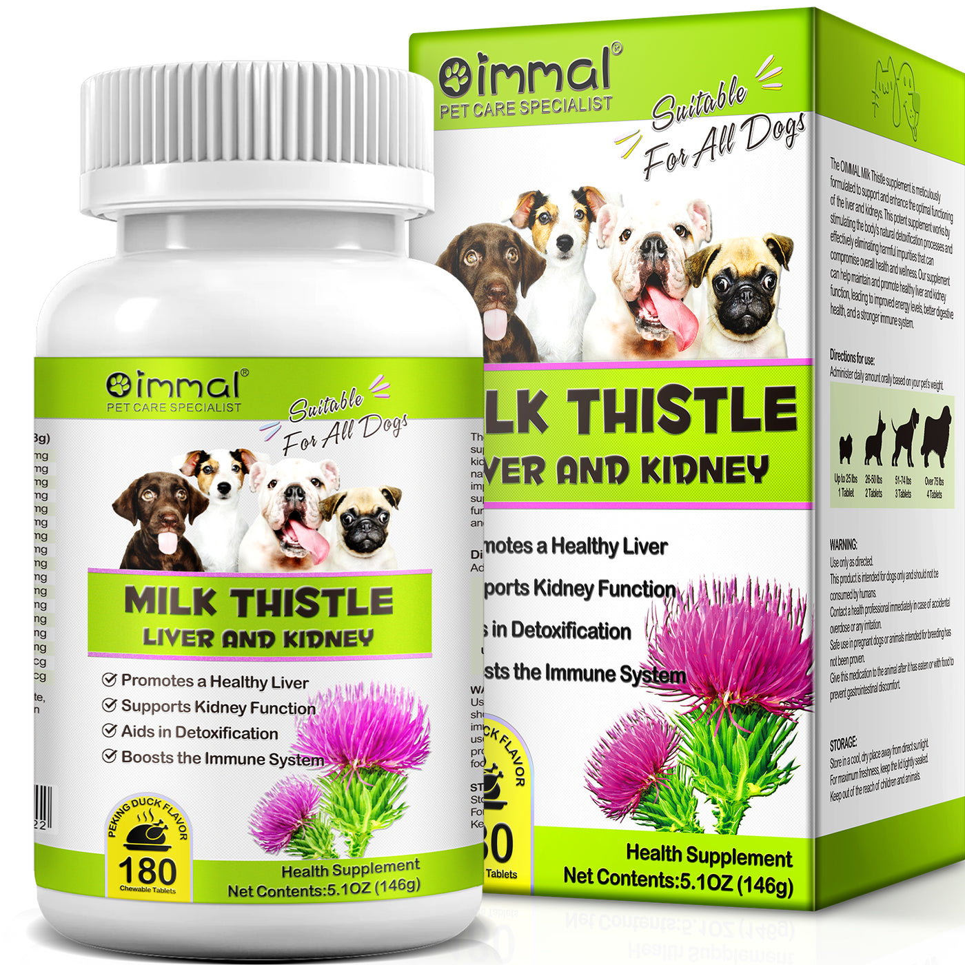 Oimmal Milk Thistle Supplement for Dogs