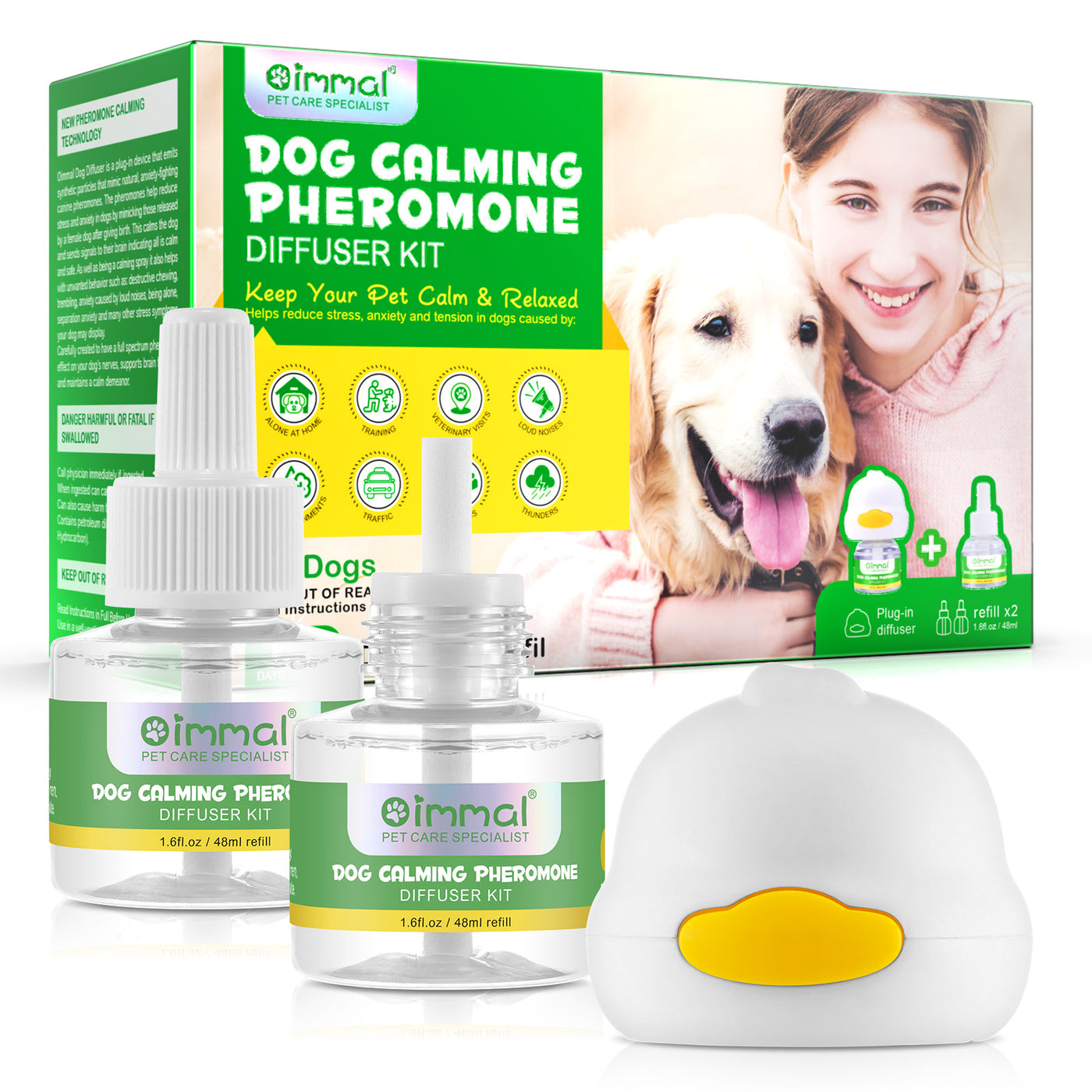 Oimmal Dog Calming Pheromone Diffuser Kit - 4 Packs