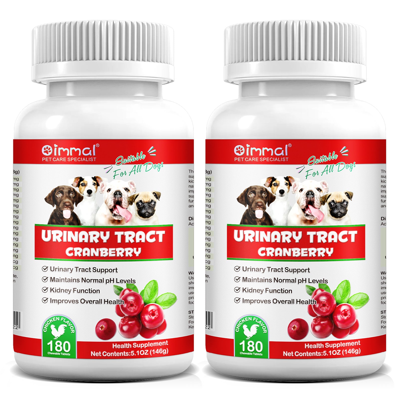 Oimmal Urinary Tract Care Supplement for Dogs - 2 Packs
