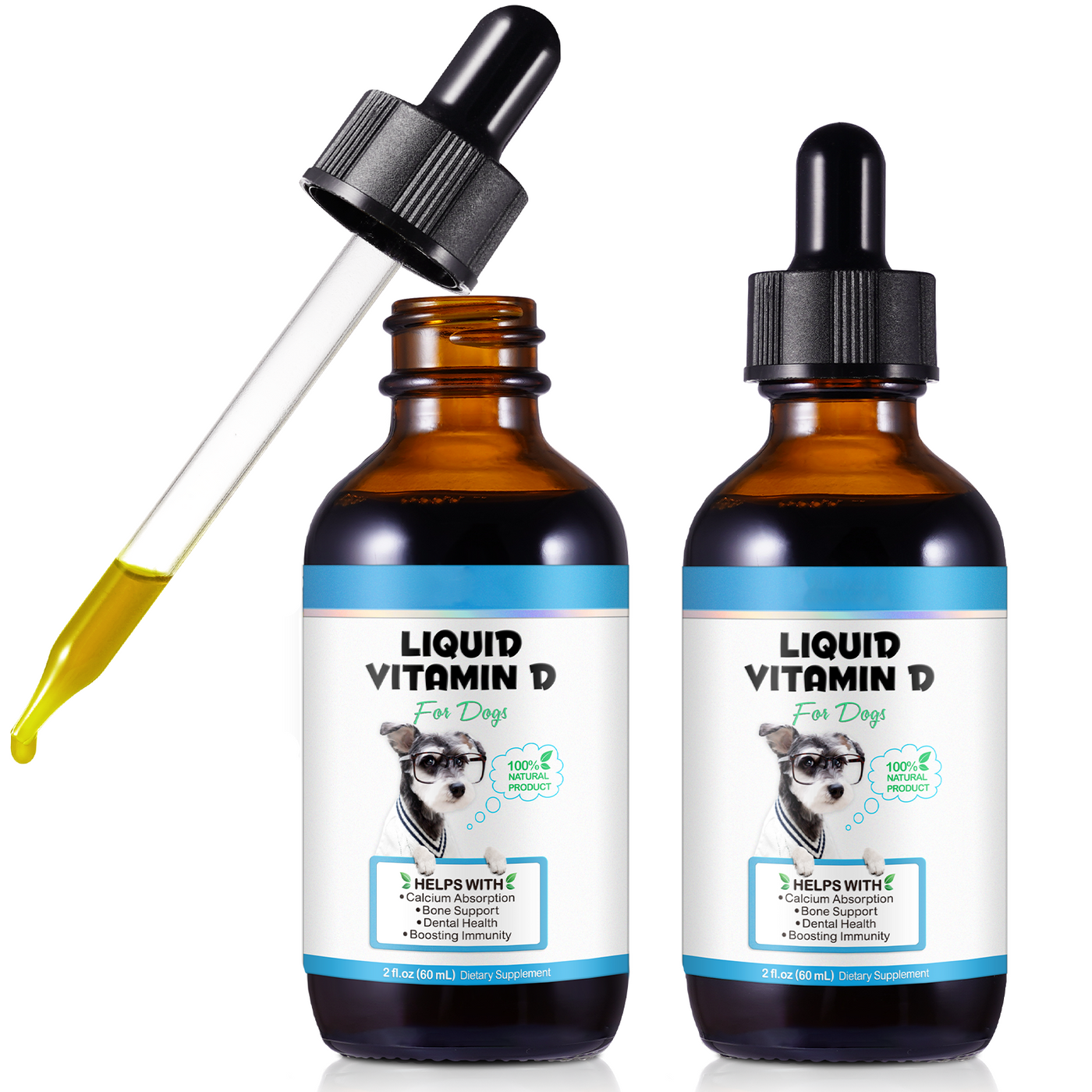 Oimmal Liquid Vitamin D Drops for Dogs - LOT of 2