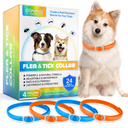 Oimmal Flea & Tick Collar for Dogs (4 Collars) - Blue&Orange