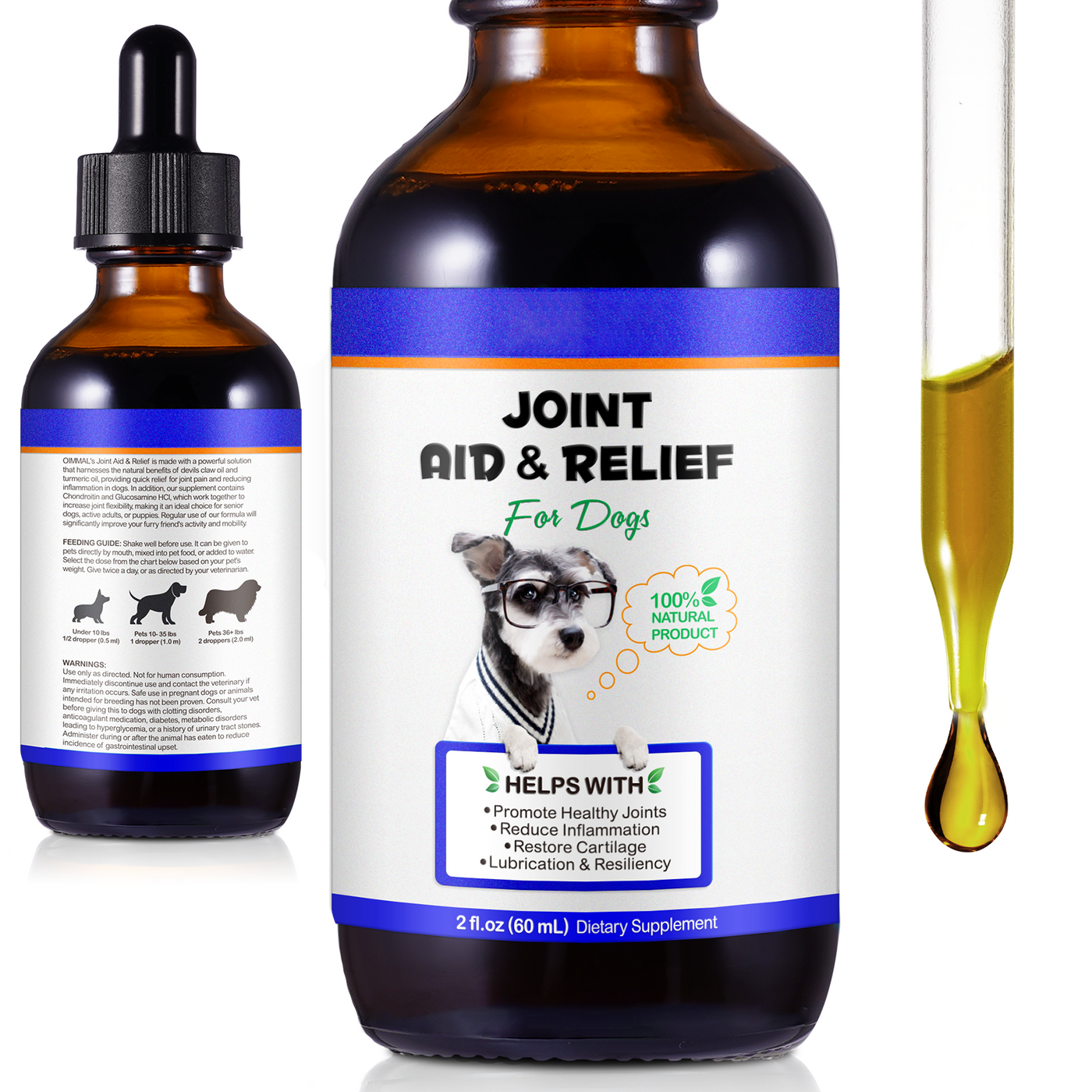 Oimmal Joint Aid & Relief Drops for Dogs