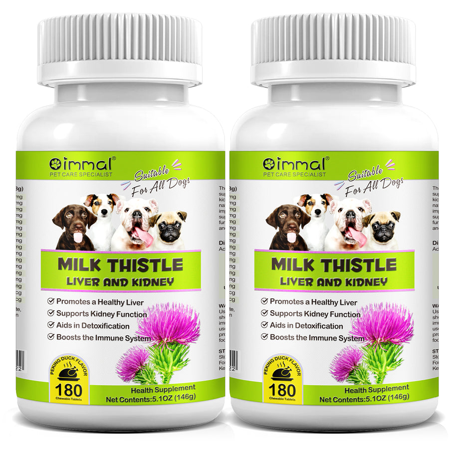 Oimmal Milk Thistle Supplement for Dogs - 2 Packs