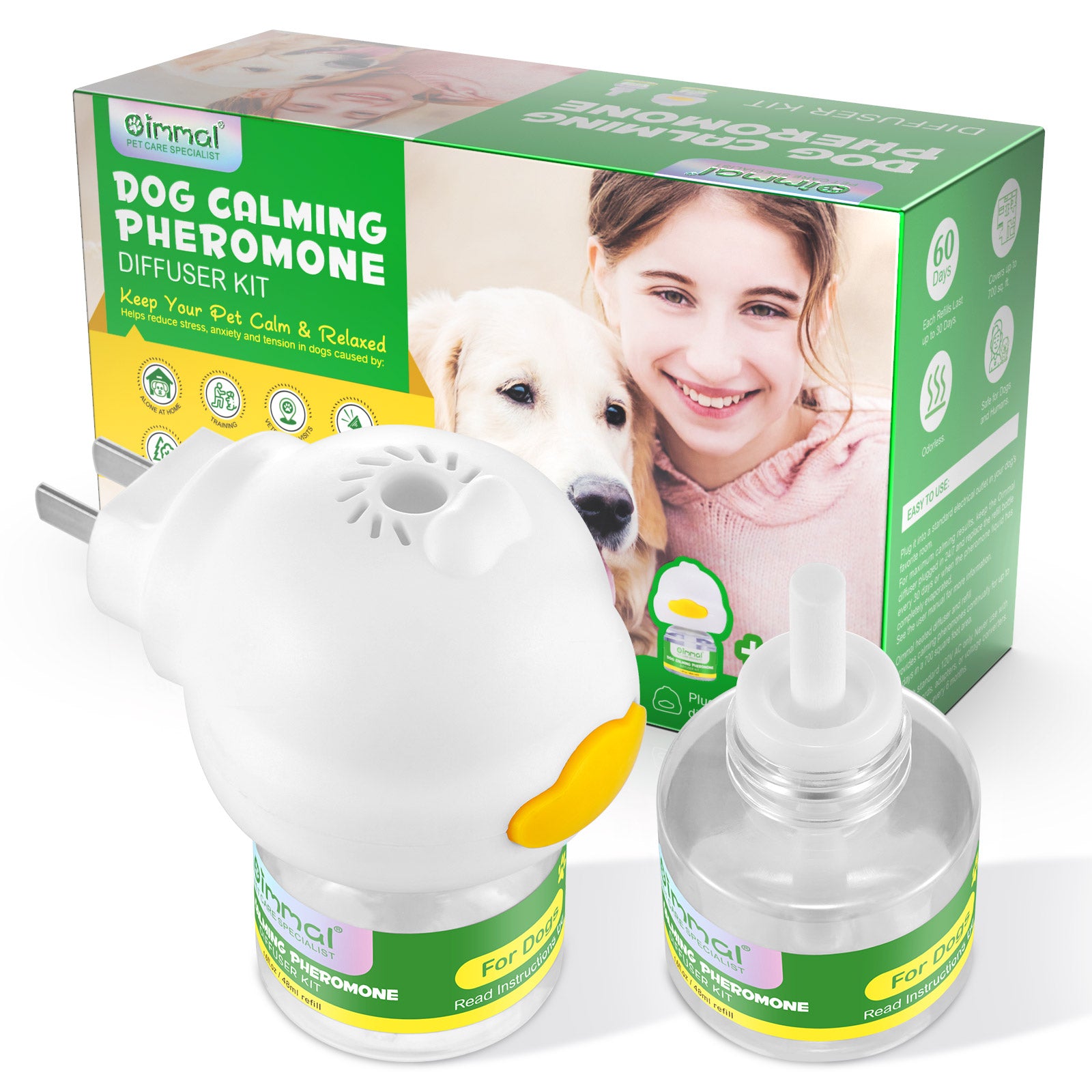 Oimmal Dog Calming Pheromone Diffuser Kit - 2 Packs