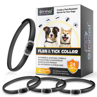Oimmal Flea & Tick Collar for Dogs (4 Collars) - Black