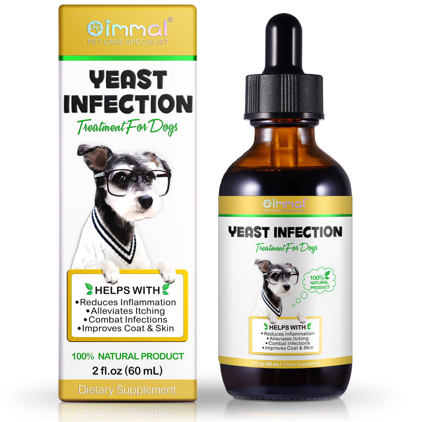 Oimmal Yeast Infection Treatment Drops for Dogs