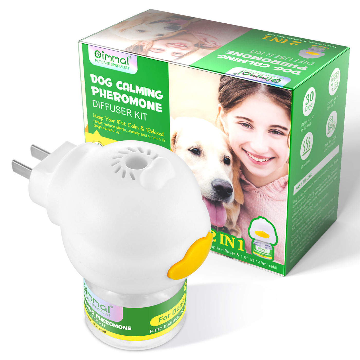 Oimmal Dog Calming Pheromone Diffuser Kit