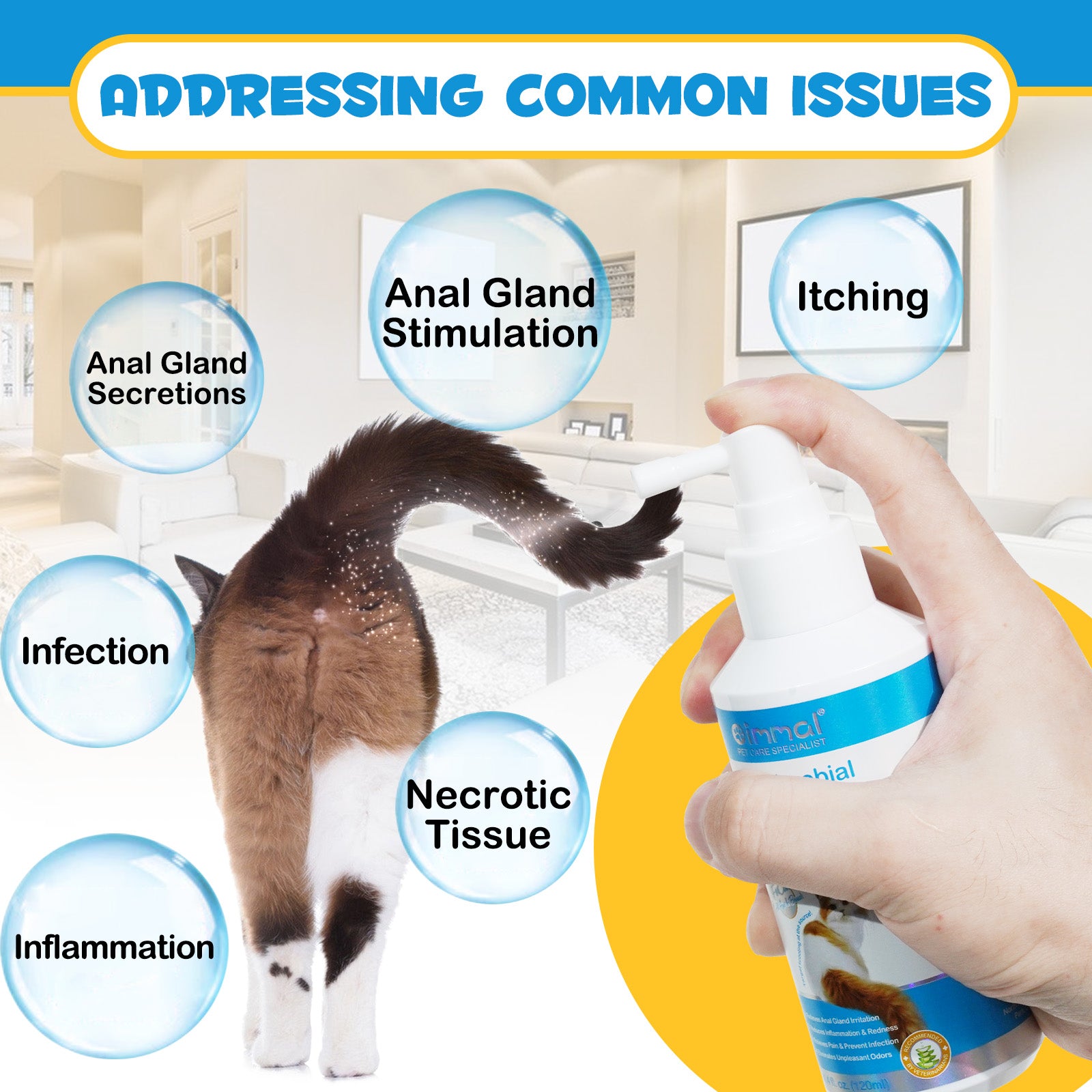 Oimmal Antimicrobial Anal Gland Spray for Cat