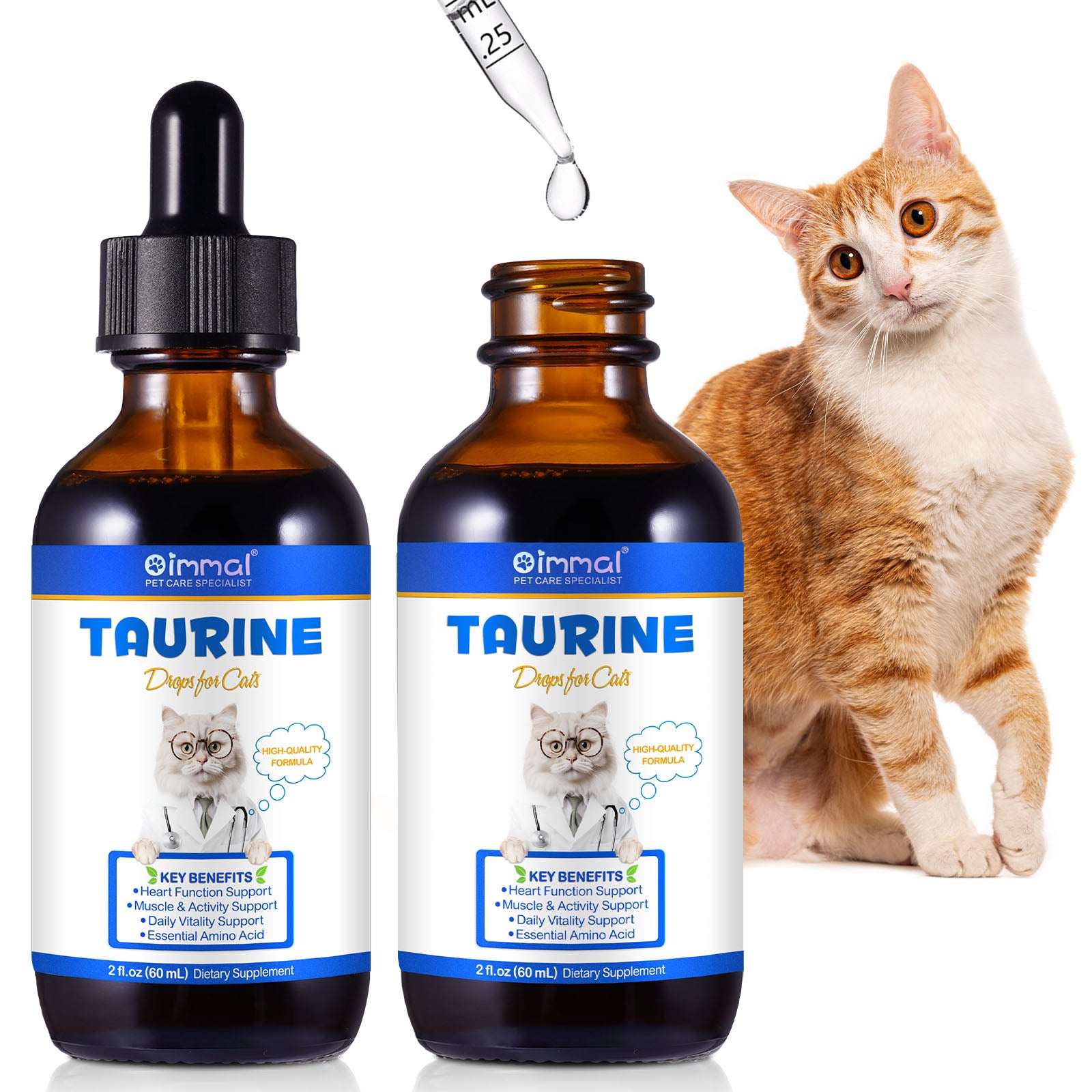 Oimmal Taurine Drops for Cat - 2Pack