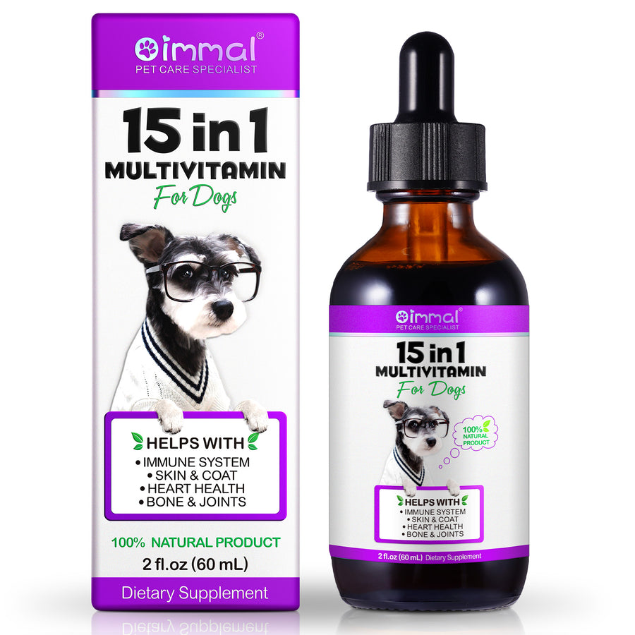 Oimmal 15 in 1 Multivitamin Drops for Dogs