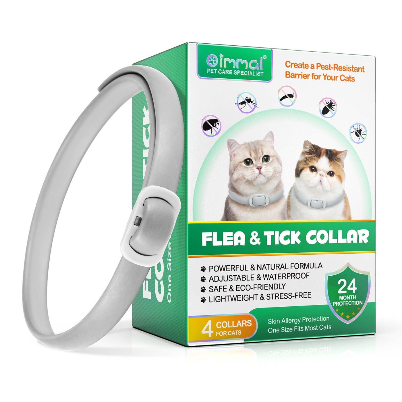 Oimmal Flea Tick Collar For Cats - Main Image