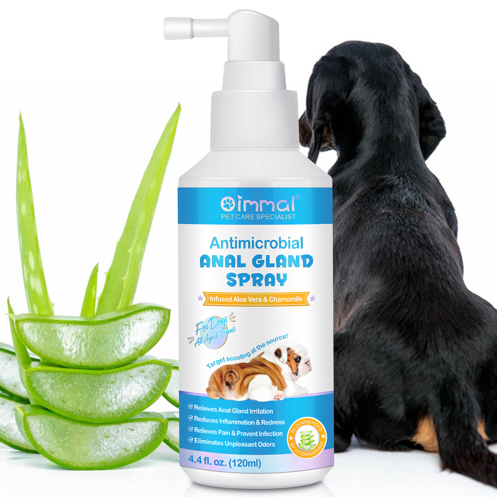 Oimmal Antimicrobial Anal Gland Spray for Dog - 2Pack