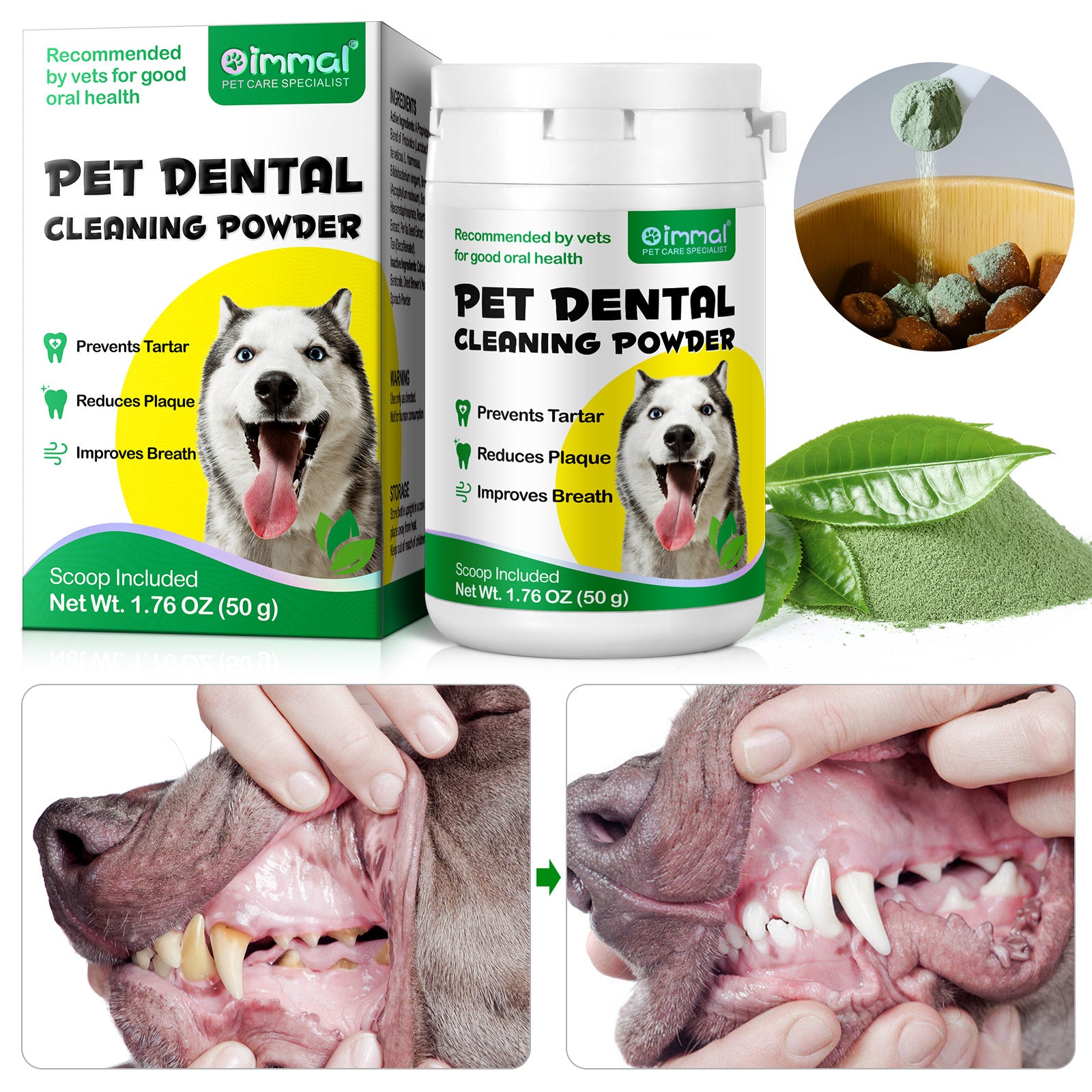 Oimmal Pet Dental Cleaning Powder 50g