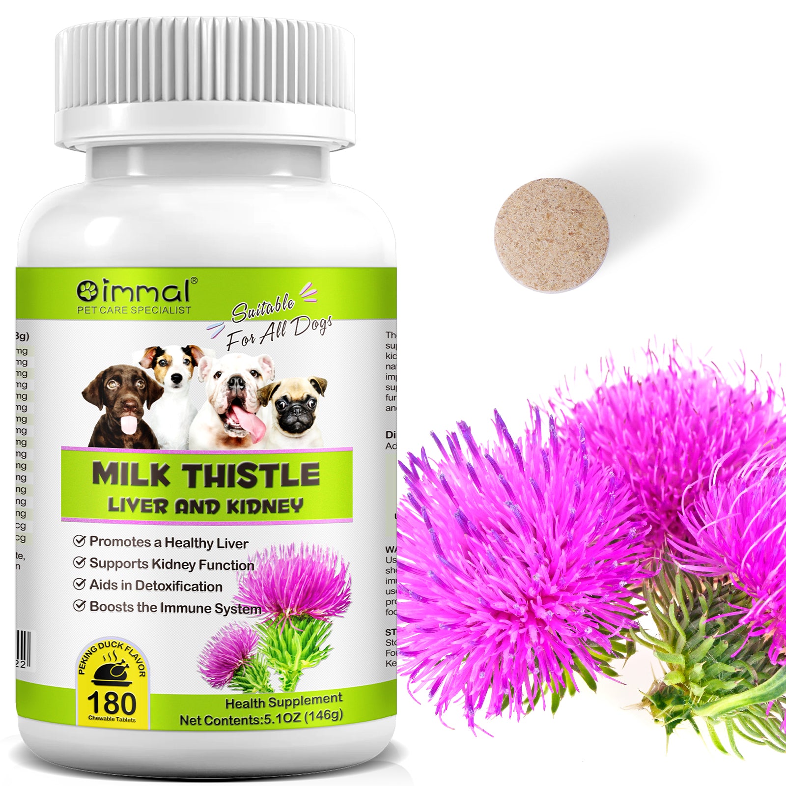 Oimmal Milk Thistle Supplement for Dogs