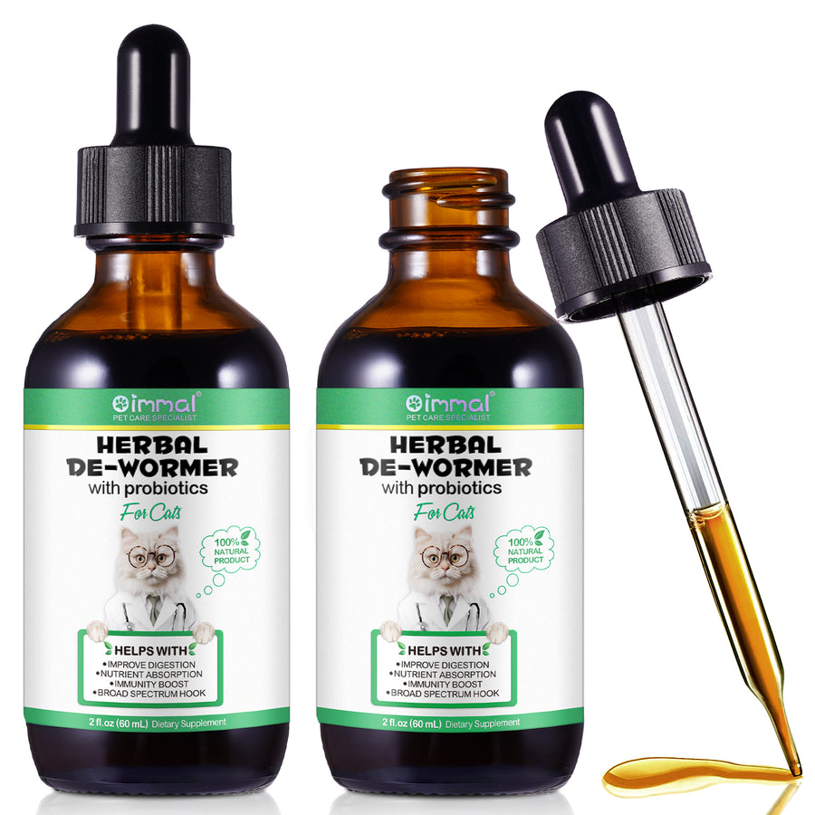 Oimmal Herbal De-Wormer Drops for Cat - 2Pack