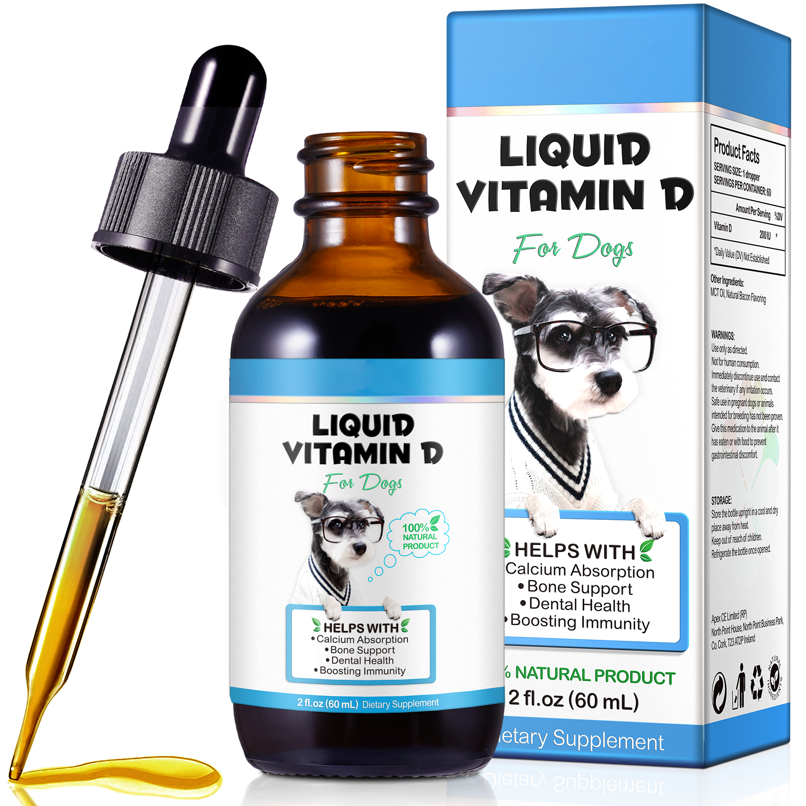 Oimmal Liquid Vitamin D Drops for Dogs