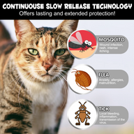 Oimmal Flea & Tick Collar for Cats (4 Collars) - Black