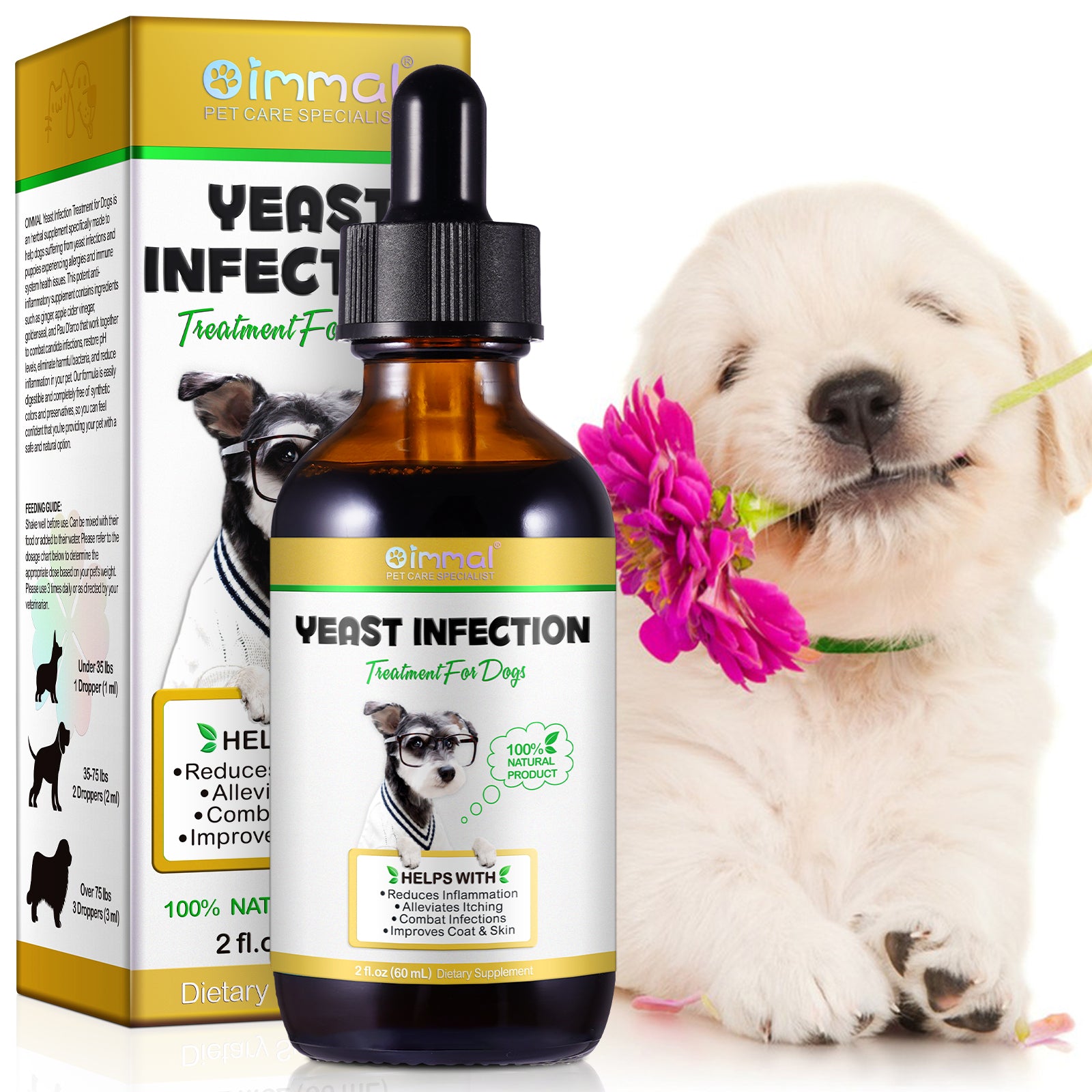 Oimmal Yeast Infection Treatment Drops for Dogs