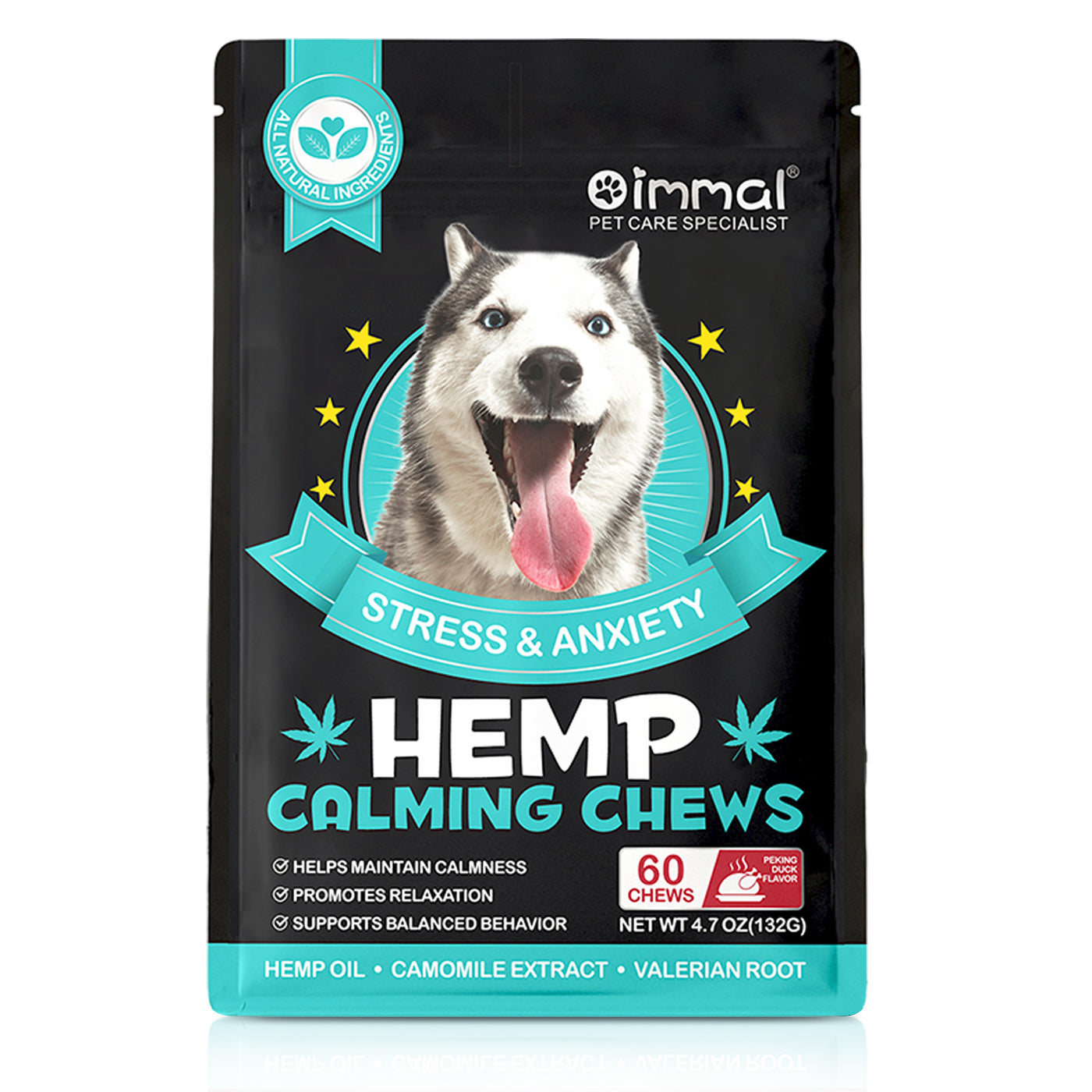 Oimmal Hemp Calming Chews - 60 Chews / Peking Duck Flavor