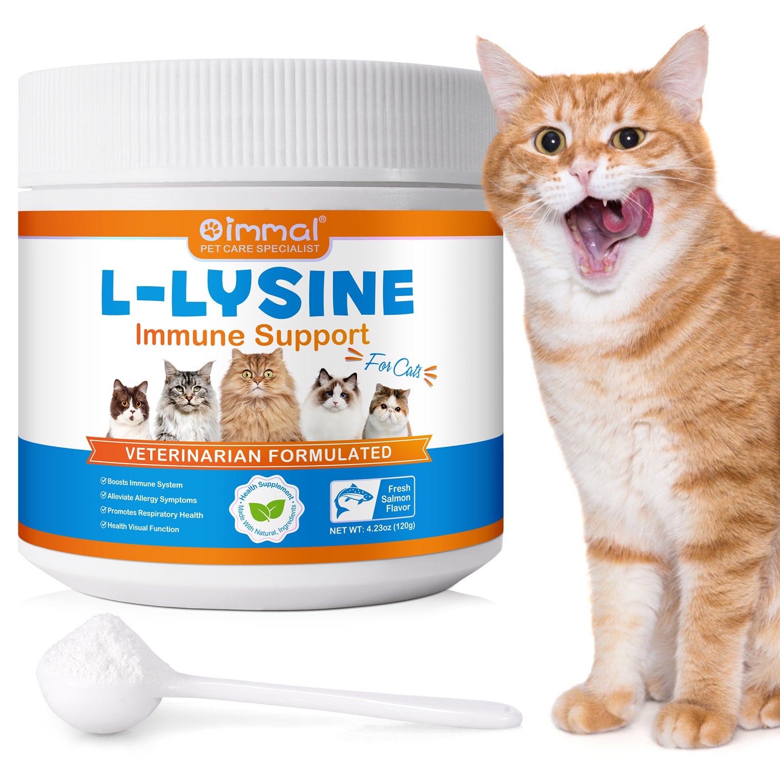 Oimmal L-Lysine Immune Support Power for Cat - 2Pack