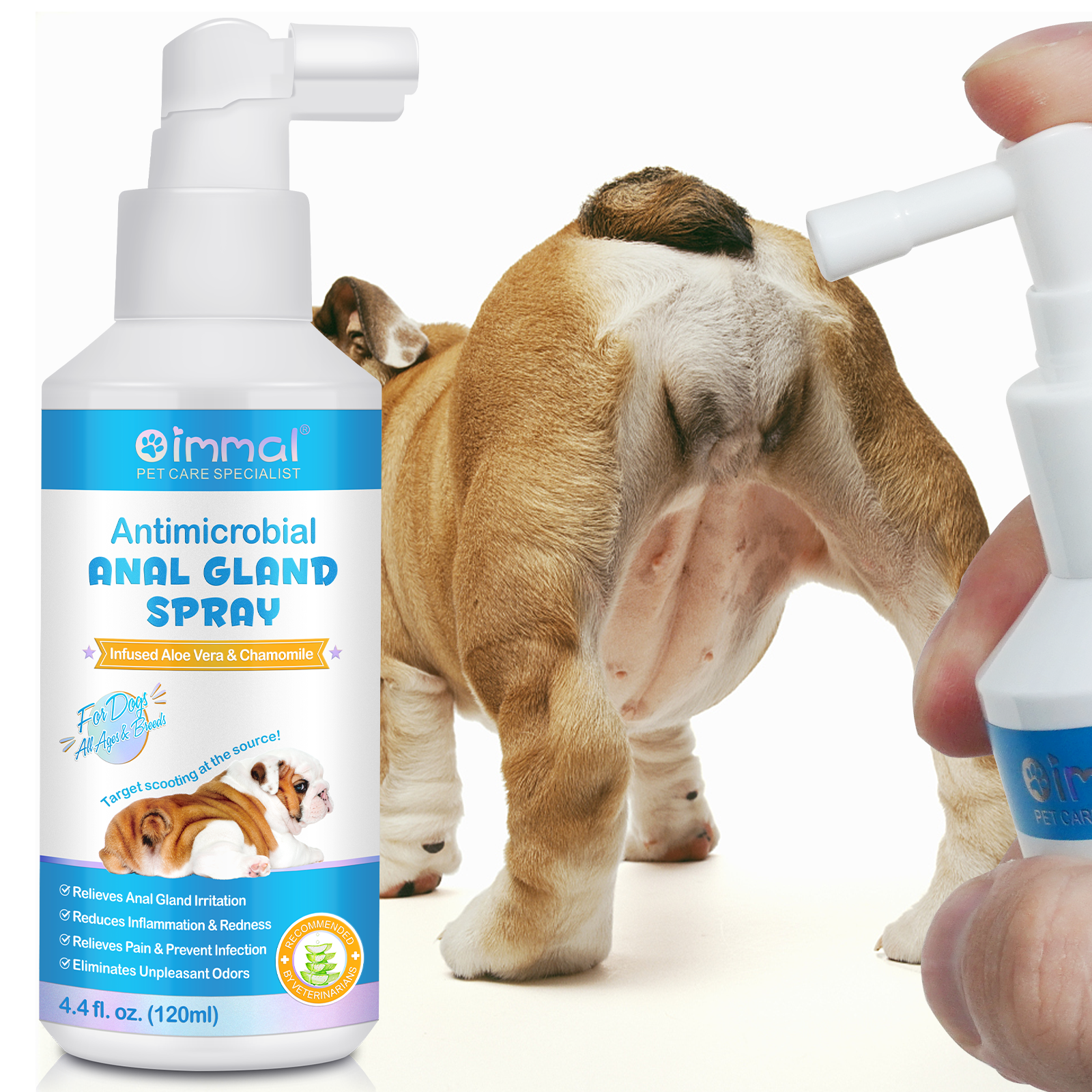 Oimmal Antimicrobial Anal Gland Spray for Dog