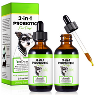 Oimmal 3-in-1 Probiotic Drops for Dogs - LOT of 2