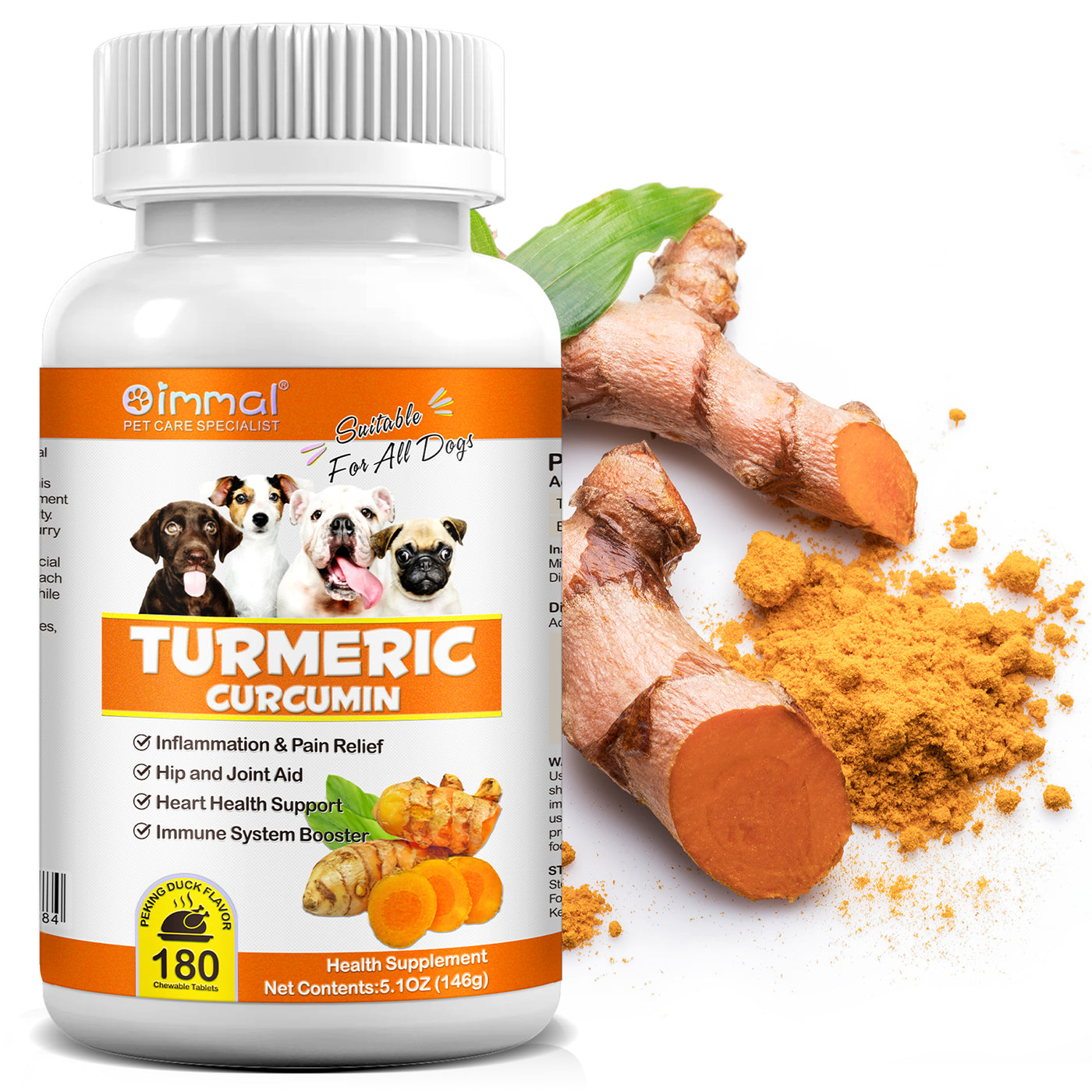 Oimmal Turmeric Curcumin Supplement for Dogs