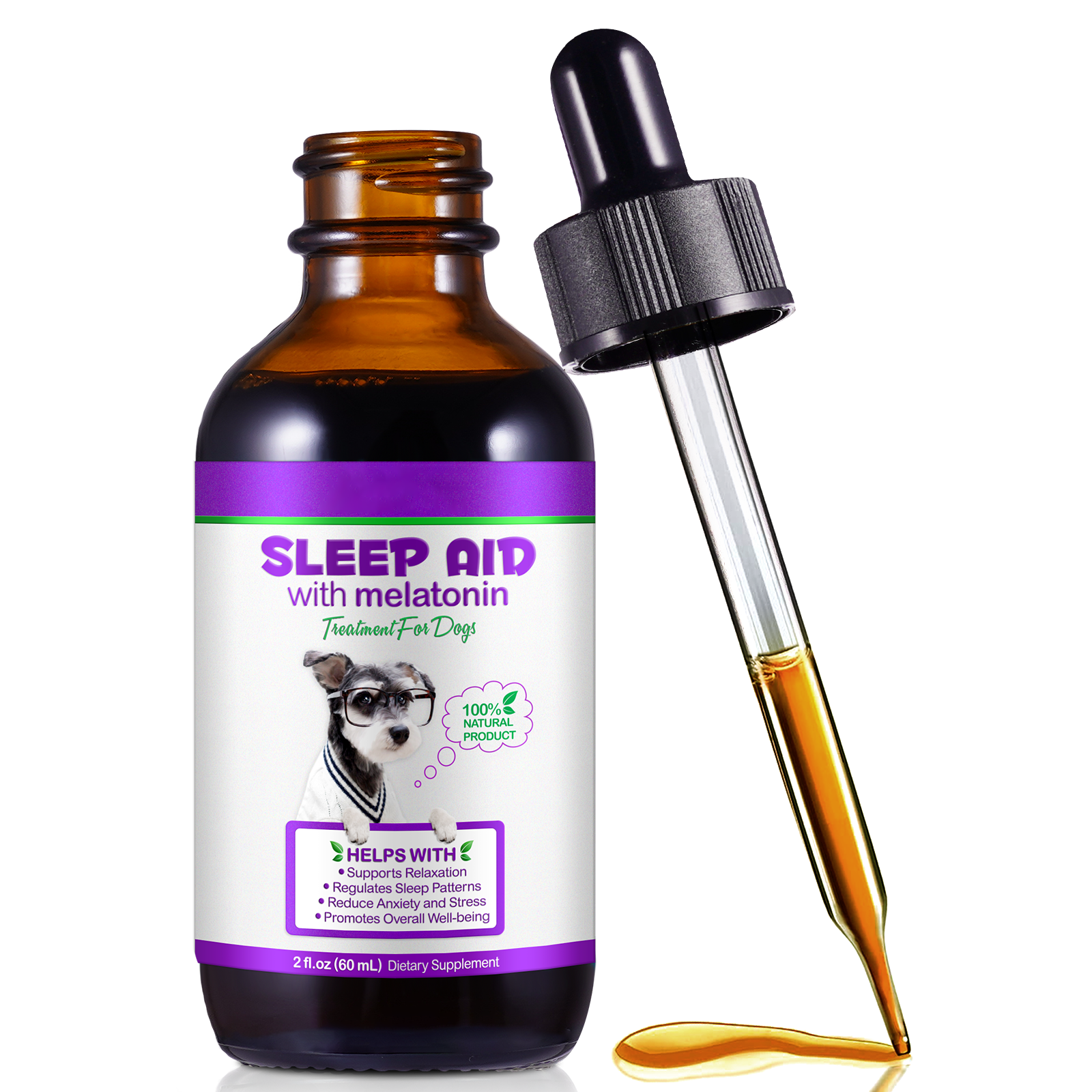 Oimmal Sleep Aid Drops for Dogs - LOT of 2