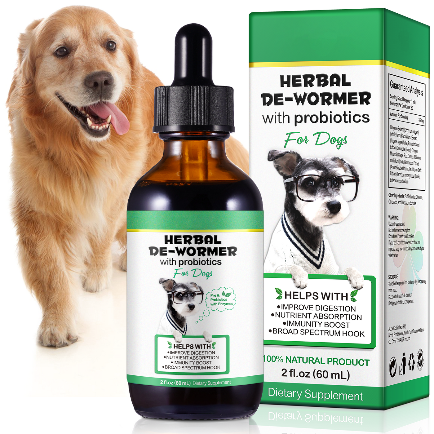 Oimmal Herbal De-Wormer Drops for Dogs