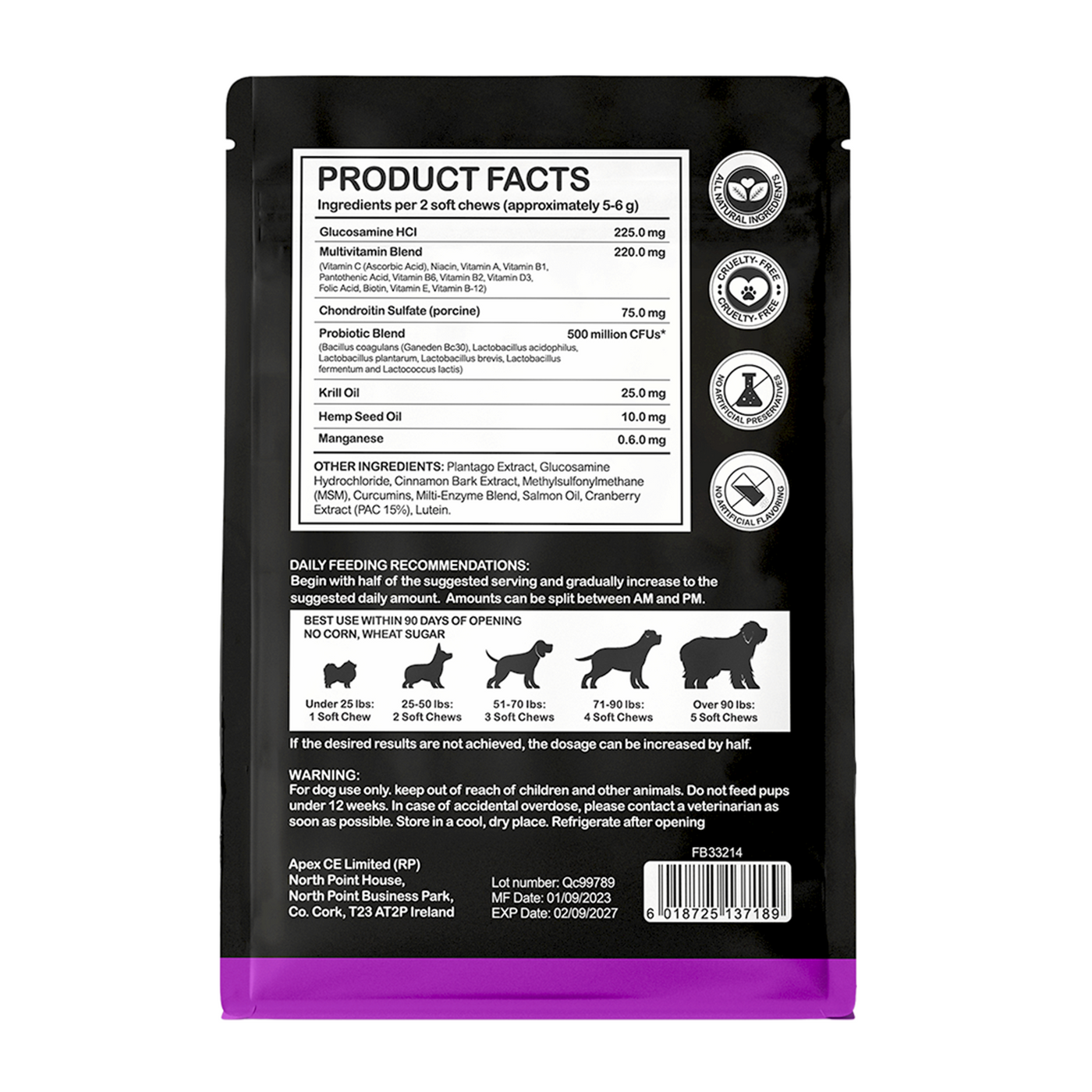 Oimmal 15-IN-1 Multivitamin Soft Chews for Dogs