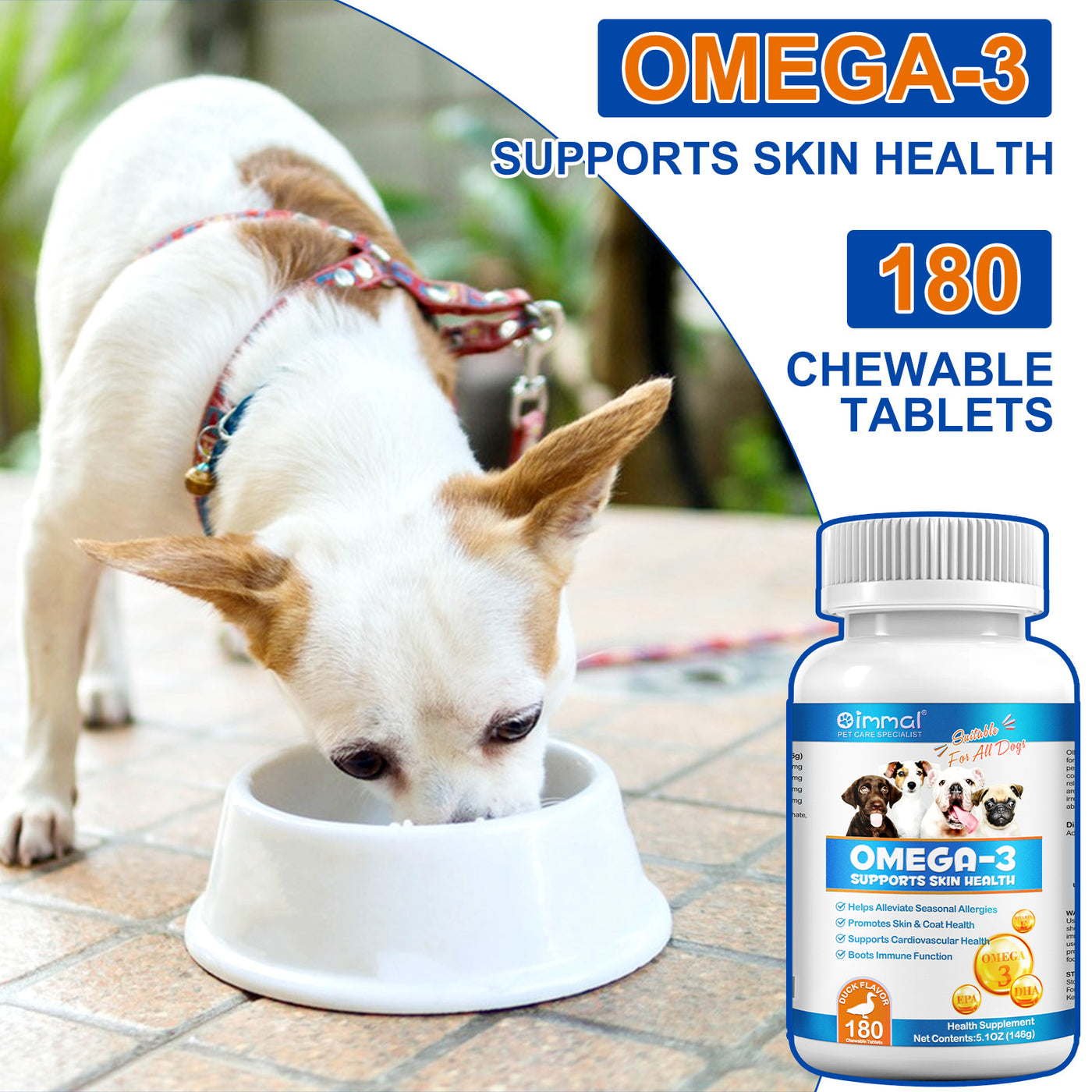 Oimmal Omega-3 Supplement for Dogs - 2 Packs