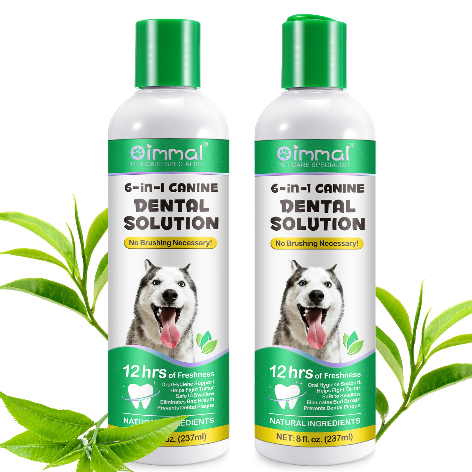 Oimmal 6-in-1 Canine Dental Solution - 2Pack