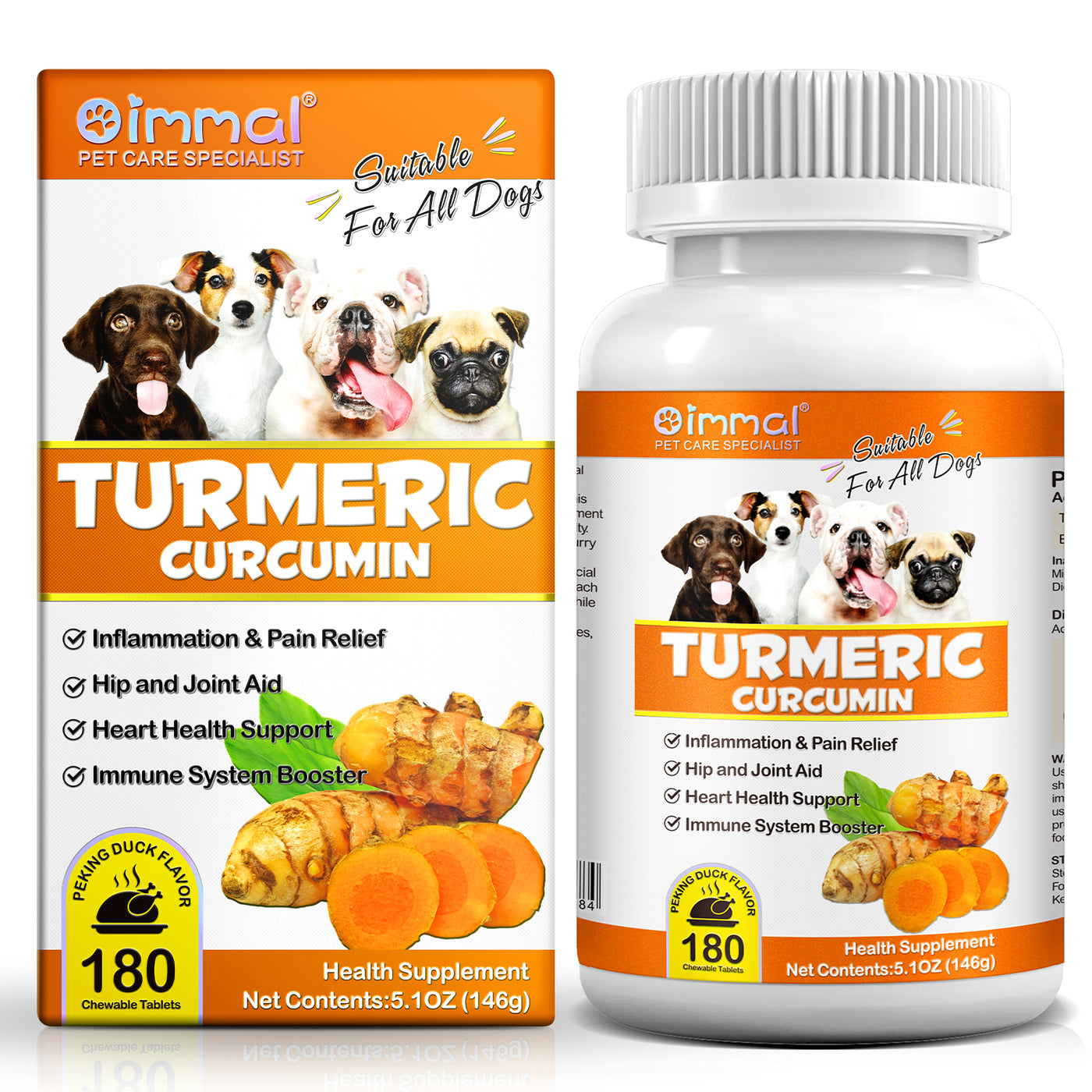 Oimmal Turmeric Curcumin Supplement for Dogs