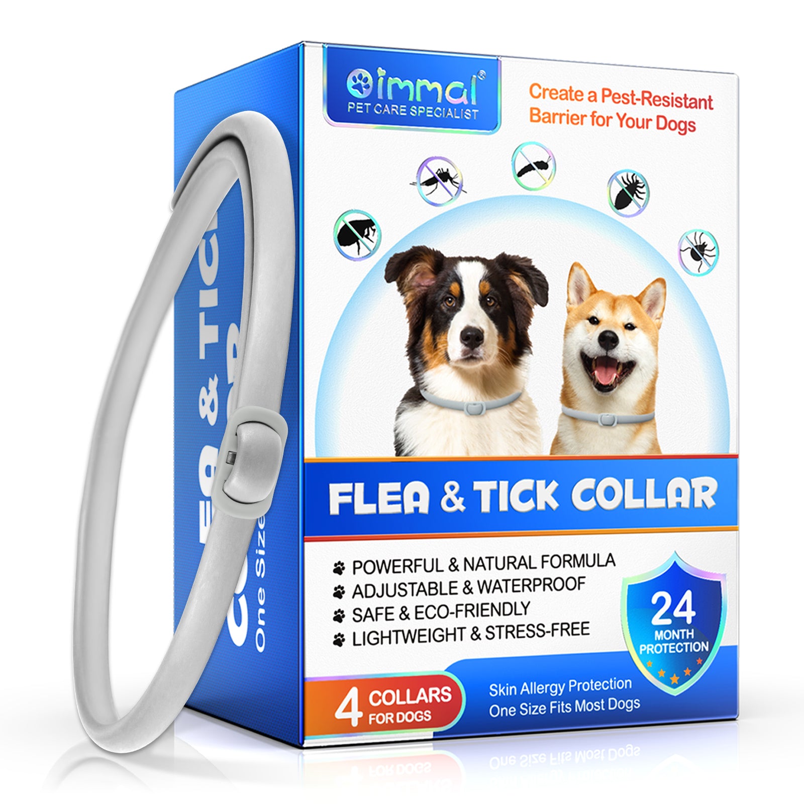 Oimmal Flea Tick Collar For Dogs oimmal