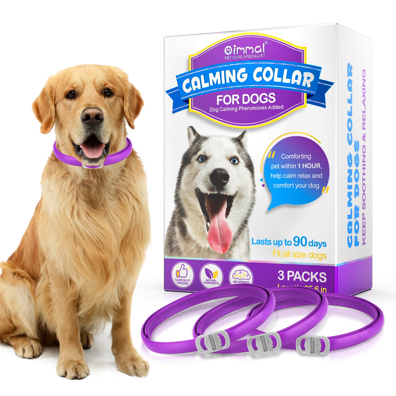 Canine calming outlet collar