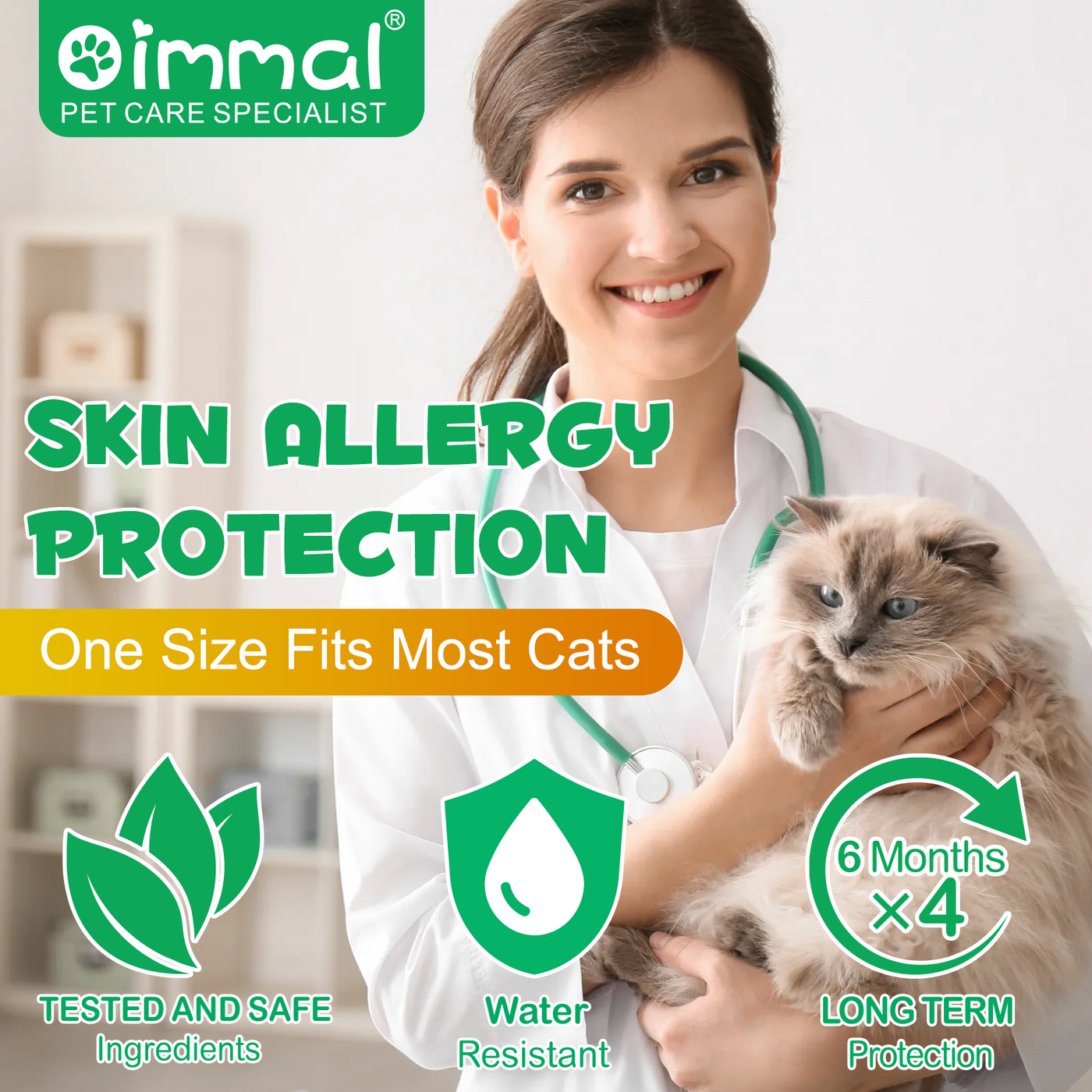 Oimmal Flea Tick Collar For Cats