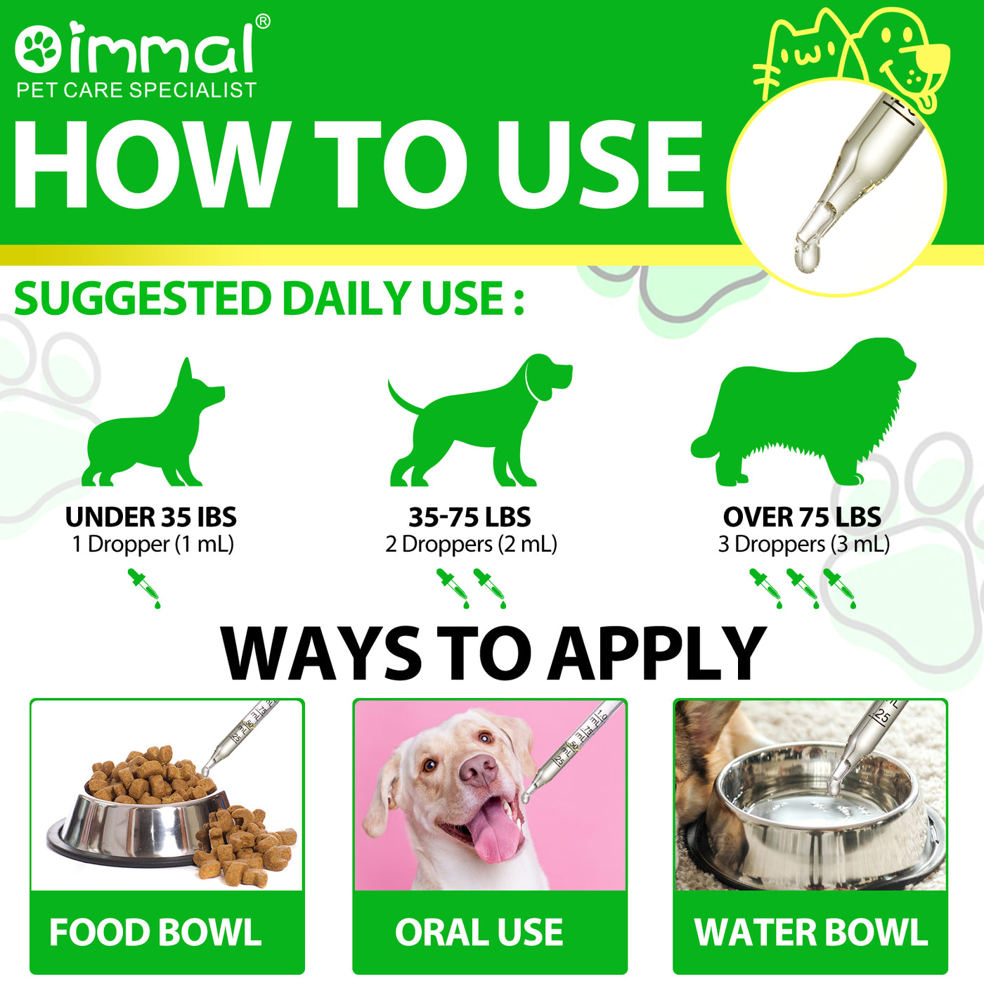 Oimmal Natural Antibiotics Drops for Dogs
