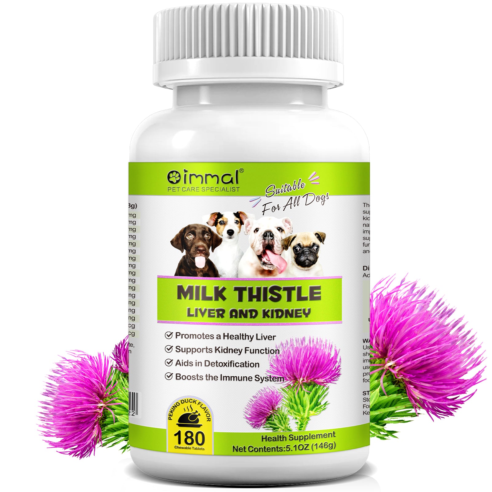 Oimmal Milk Thistle Supplement for Dogs oimmal