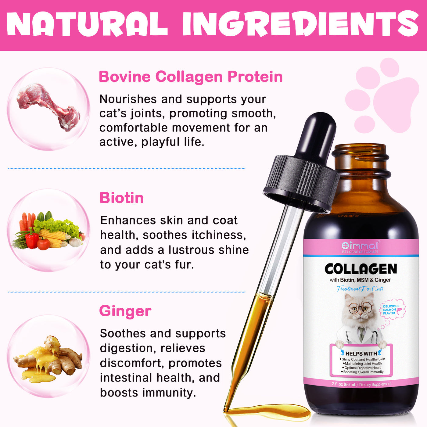 Oimmal Collagen Drops for Cats